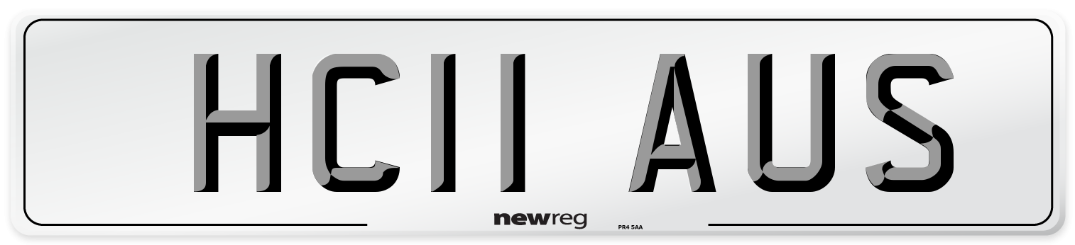 HC11 AUS Number Plate from New Reg